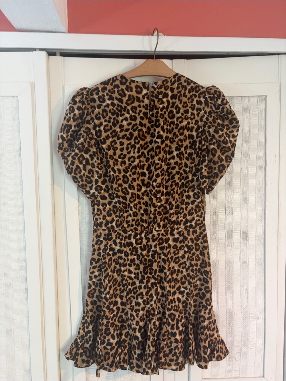 VERONICA BEARD Lila leopard puff sleeve dress Sz 4 - Picture 10 of 12